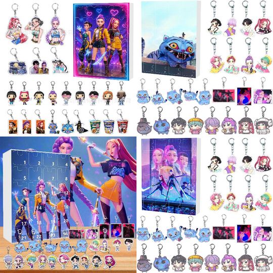 Kpop Demon Hunters Advent Calendar Rumi Mira Zoey Tiger 24 Days Christmas Countdown Advent Calendar Blind Box Kids New Year Gift