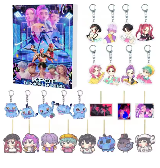 Discover Hot Christmas 3 style K-pop Demon Hunting 24pc Advent Calendar Surprise Blind Boxes For Halloween Mystery Box Gifts Toys***