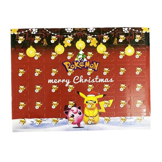 Discover 48Pcs/set PKM Figure Christmas Advent Calendar Blind Box Gift Kawaii Pika Anime Figural Action PVC Model Kids Toys