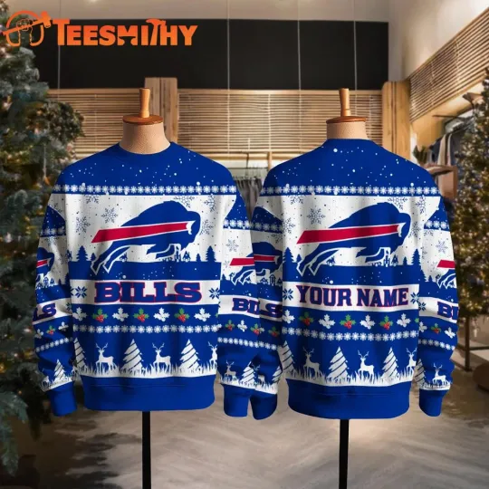 CUSTOM Buffalo Bill football Snow Ugly Christmas Sweater