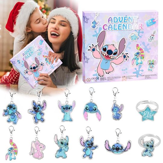 Discover Necklace Style Christmas Advent Calendar Stitch Necklace Gift Children's Toy 24 Days Jewelry Making Kit Kids Gift for Friends