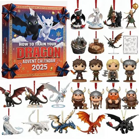 Discover HOT How to Train Your Dragon  Advent Calendar Christmas Decorative Gifts 2026 New Year 24 Days Countdown Surprise Blind Box