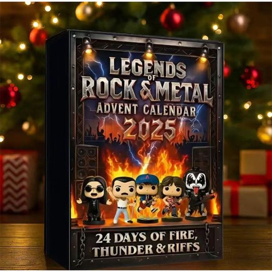 Discover 2D Rock Music Character Pendant Advent Calendar Punk Hanging Decoration 2025 New Year Countdown Gift Blind Box For Music Lovers