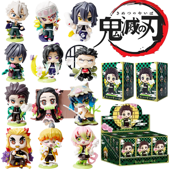 Discover demon tanjiror Kamado neko anime cartoon figure blind box creative personalized statue model ornament surprise gift box