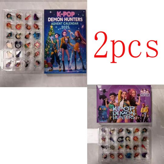 Discover In stock Christmas K-pop Demon Hunting 24pc Advent Calendar Surprise Blind Box K pop Dolls Halloween Boxes Figure Gifts Kid Toys