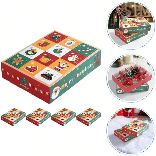 Discover Christmas Advent Calendar Countdown To Christmas Calendar Decoration Empty Boxes Refillable Advent Xmas For Festive
