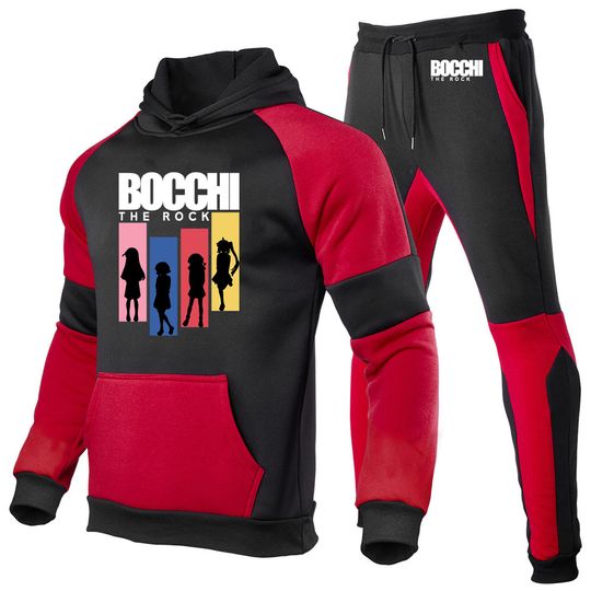 Discover BOCCHI THE ROCK Hitori Gotoh Ljichi Nijika New Mens Casual Hoodie Pullover+Pants 2 Sets Outdoor Comfortable Sportswear Suit