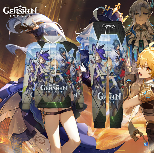 Discover Popular Game Genshin Impact Hoodie Pants Suit 3D Print Men Women Adult Jogging Tracksuit Outfits Casual Men's Clothing 2pcs Sets