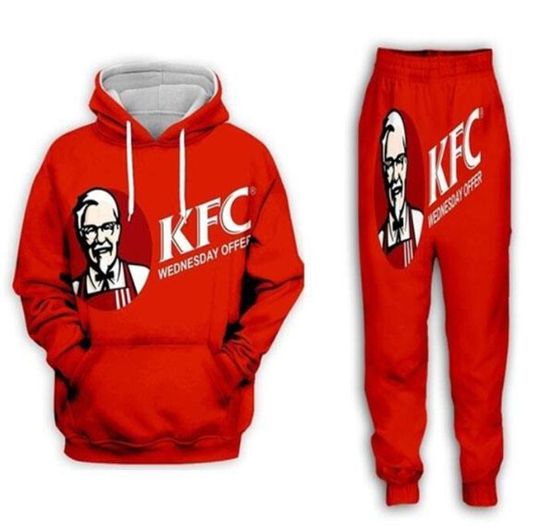 New Men/Womens KFC Colonel  Funny 3D Print Fashion Tracksuits Crewneck Hoodie Joggers Pants + Hoodies