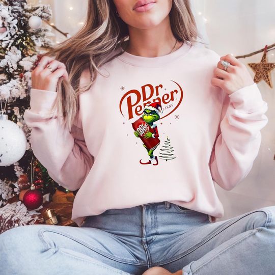 Discover funny character Dr Pepper Christmas Sweatshirt: Funny Retro Party Shirt