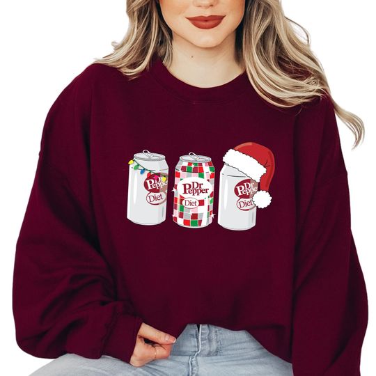 Discover Christmas Diet Dr Pepper Sweatshirt, Gift for Dr Pepper Lover, Christmas Coke Hoodie, Dr Pepper Christmas Gift, Cute Dr Pepper Hoodie, E1202