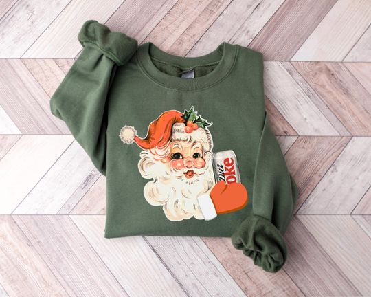 Christmas Santa Diet Coke Sweatshirt, Soda Lover Shirt, Diet Coke Santa Shirt, Diet Coke Lover Shirt, Merry Christmas Shir