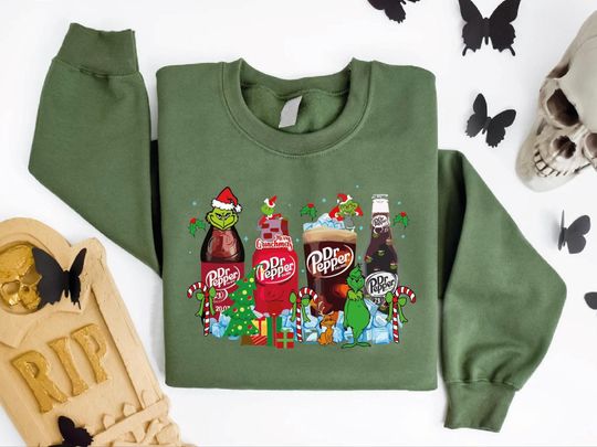 Discover Grin Dr Pepper Sweatshirt, In My funny character Pepper Era Sweater,Dr Pepper Christmas Shirt,Grin Coke,Christmas Gift for Pepper Coke Lovers