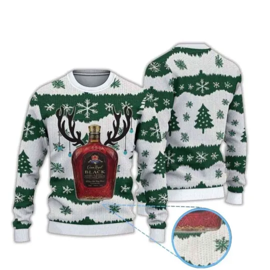 Discover Christmas Tree Crown Royal Black Ugly Christmas Sweater