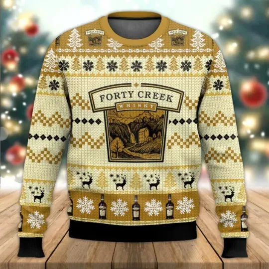 Discover Forty Creek Whisky Ugly Christmas Sweater