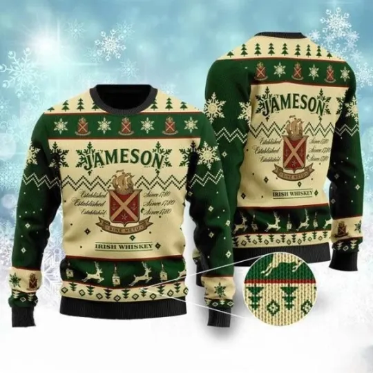 Discover Jameson Irish Whiskey Christmas Ugly Sweater