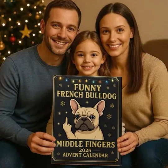 Discover 1X - French Bulldog Advent Calendar Fun Middle Finger French Advent Gift D E