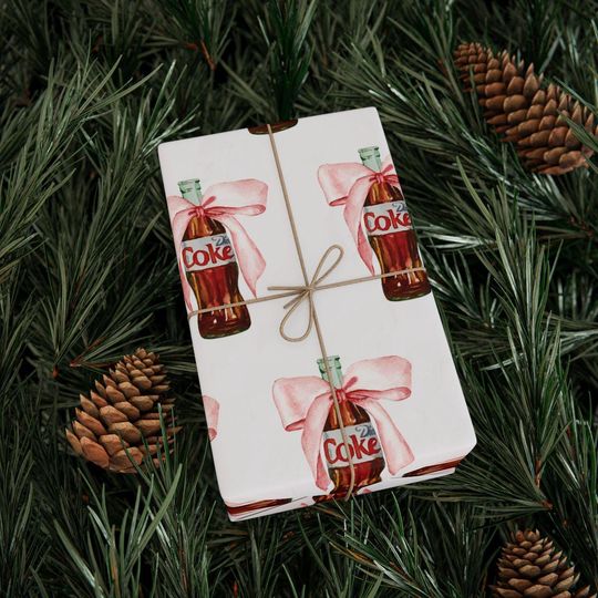Diet Coke Wrapping Paper - Quirky Soda Can Gift Wrap for Beverages and Celebrations