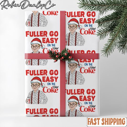 Discover Fuller Go Easy Diet Christmas Wrapping Paper - Soda Can Design for Beverage Lovers