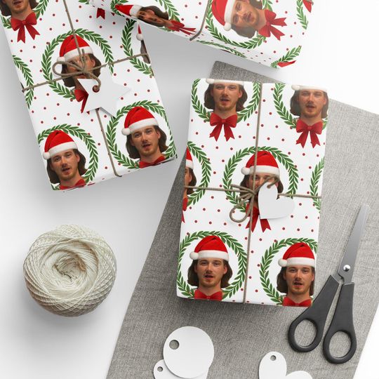 Discover Wallen Western Christmas Wrapping Paper, Holiday Gift Wrap, Country Music & Funny Holiday Gift Wrap