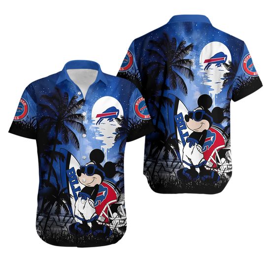 Buffalo B.i.l.l.s Midnight Beach Hawaiian Shirt, Gift for Fan