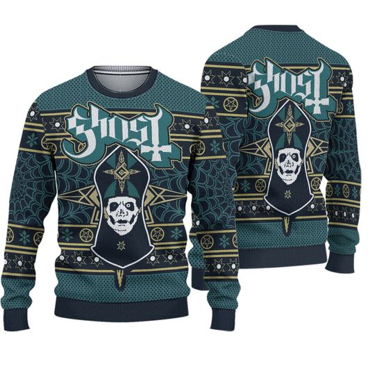 Ghost Band Ugly Christmas Sweater, Ghost Band Ugly Sweater