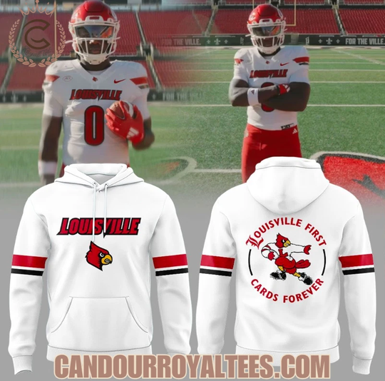 Discover Louisville Football Louisville First Cards Forever Uniform 2025 3D Hoodie