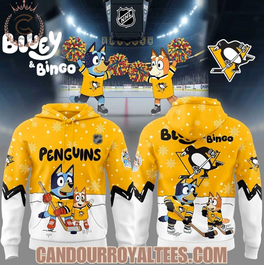 Pittsburgh Penguin X BlueyDad And Bingo 2025 3D Hoodie