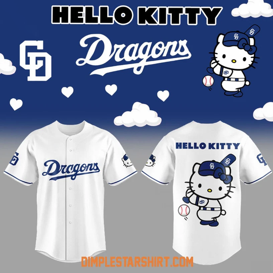 Chunichi Dragon X Hello Kitty Baseball Jersey