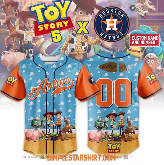 Custom Houston Astro X Toy Story Game 2025 Baseball Jersey