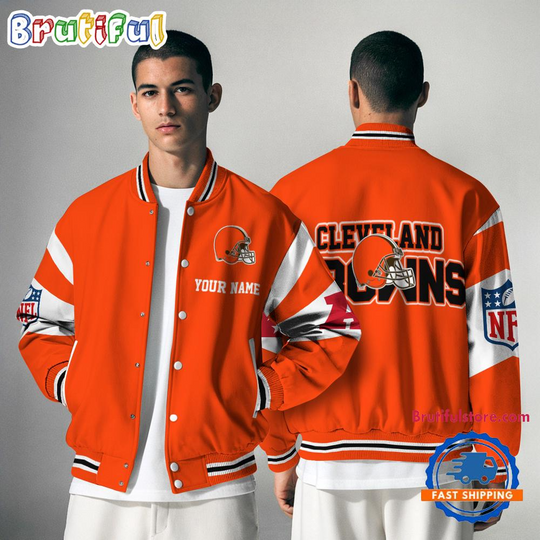 Cleveland Browns National Football Conference Unisex Baseball Jacket