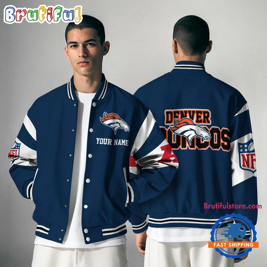 Denver Broncos National Football Conference Unisex Baseball Jacket
