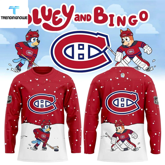 Discover Montreal Canadiens BlueyDad And Bingo Hockey Jersey
