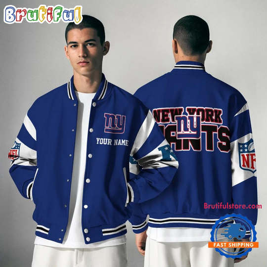 New York Giants Patriots National Football Conference Unisex Baseball Jacket