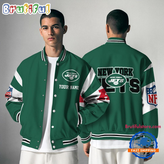 Discover New York Jets National Football Conference Unisex Baseball Jacket