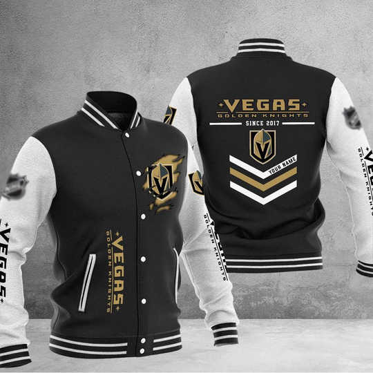 Discover Vancouver Canucks Hockey Team Personalized Varsity Baseball Jacket