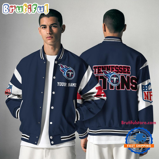 Discover Tennessee Titans National Football Conference Unisex Baseball Jacket