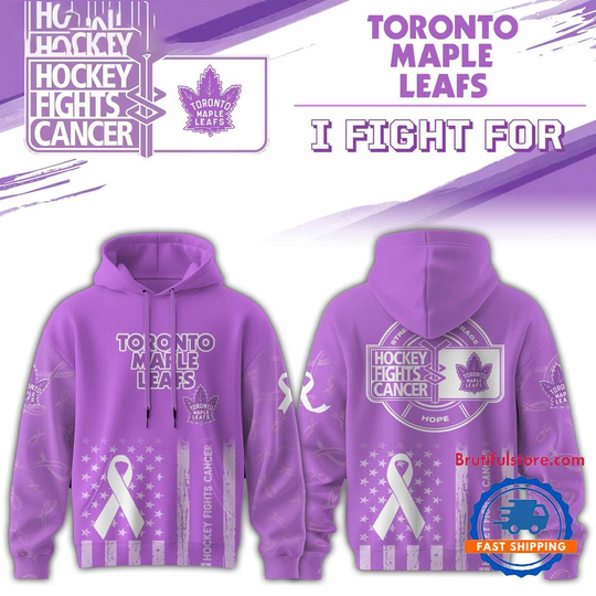 Discover Toronto Maple Leafs 2025 Hockey Fights Cancer Limited Edition Hoodie