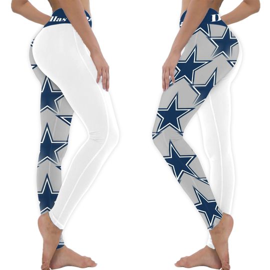 Women's Dallas Football Team Yoga Leggings, Cowboys Football Leggings