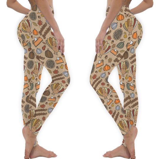 Thanksgiving Turkey Pumpkin Women's Leggings