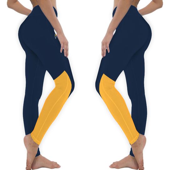 Women’s Los Angeles Football Chargers Solid Color Team Logo Leggings, Gift for Women