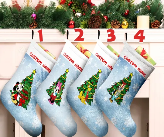 Discover Personalized Mickey Mouse Christmas Stocking, Mickey Mouse Friends Stocking Gift