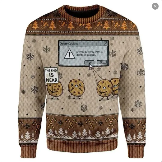 Discover The End Is Near Delete Holiday Cookies Christmas Jumper Awesome Ugly Sweater