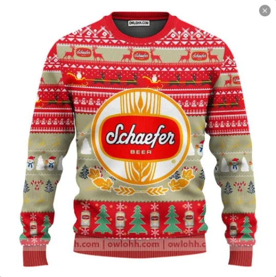 Discover Schaefer Beer Limited Ugly Sweater
