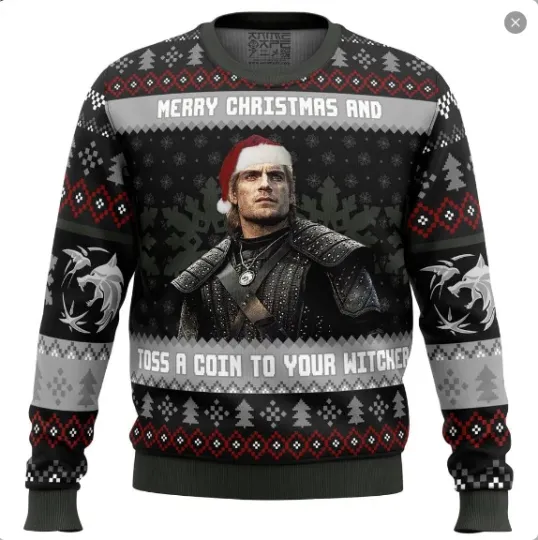 Discover Santa Witcher The Witcher Ugly Christmas Sweater