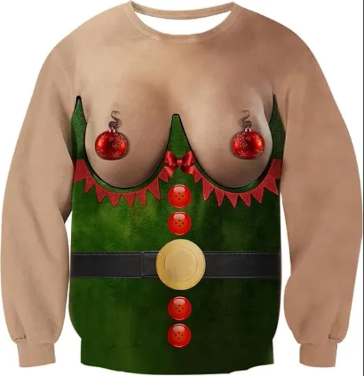 Discover uideazone Unisex 3D Printed Christmas Sweater Crewneck Pullover