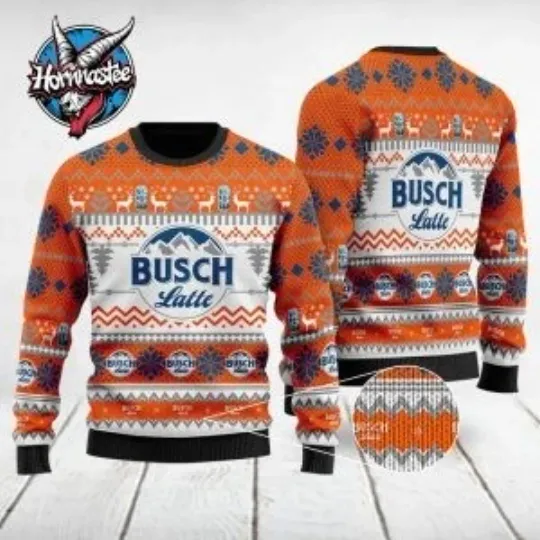 Busch Latte Ugly Christmas Sweater Funny Holiday Gift Sweatshirt