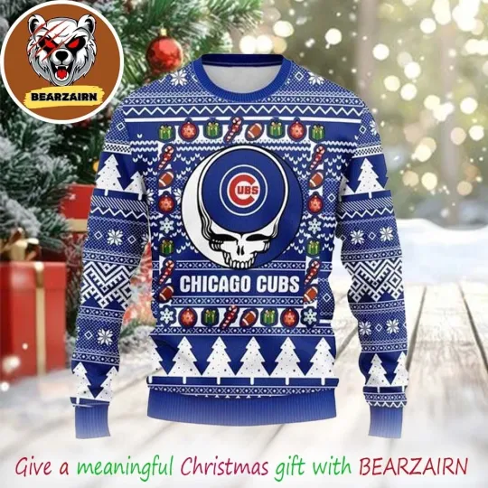 Cubs Grateful 2025 Christmas Ugly Sweater
