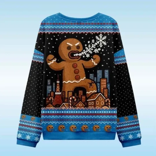 Discover Gingerbread Monster Christmas Ugly Sweatshirt