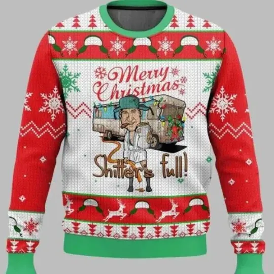 Cousin Eddie Merry Christmas Shitter8217s Full Ugly Christmas Sweater